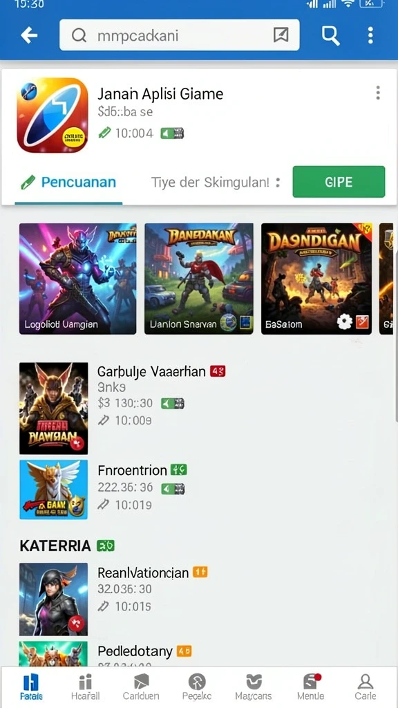 55five - Tampilan awal aplikasi yang menarik dan user-friendly.