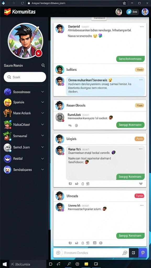 v87 - Tangkapan layar menunjukkan karakter utama dalam aksi seru.